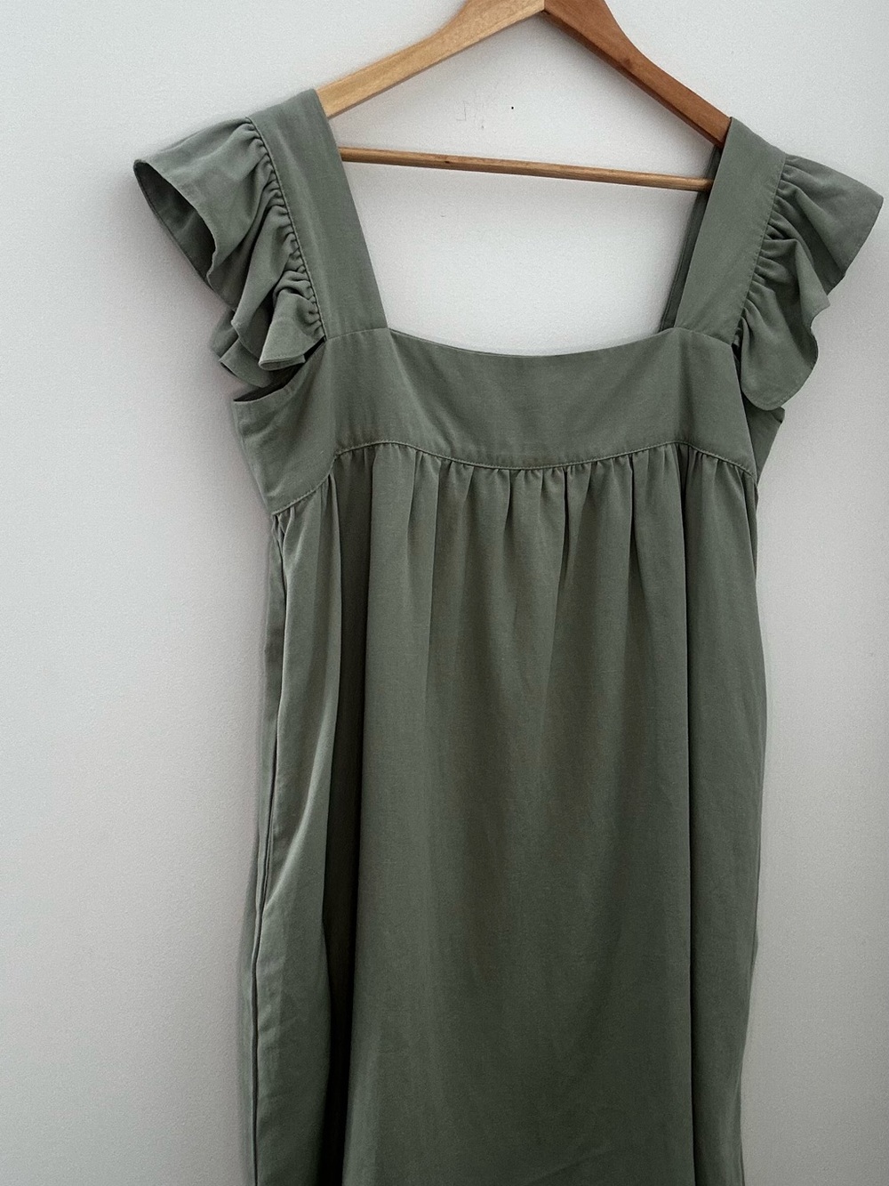 o.p.t flutter sleeve dress | sage